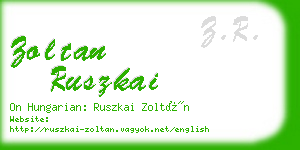 zoltan ruszkai business card